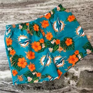 NFL Miami Dolphins Teal and Orange Men's Swim Trunks